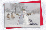 Christmas Card - One Snowman and his dog - Kitchy & Co