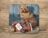 Border Terrier drinks Coaster - Vet on call - Kitchy & Co coaster