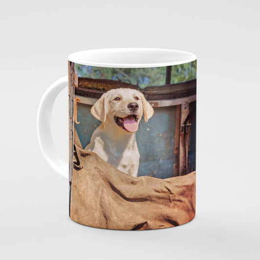 Yellow Labrador Puppy Mug - Watch and Learn - Kitchy & Co 10oz Mug Mugs